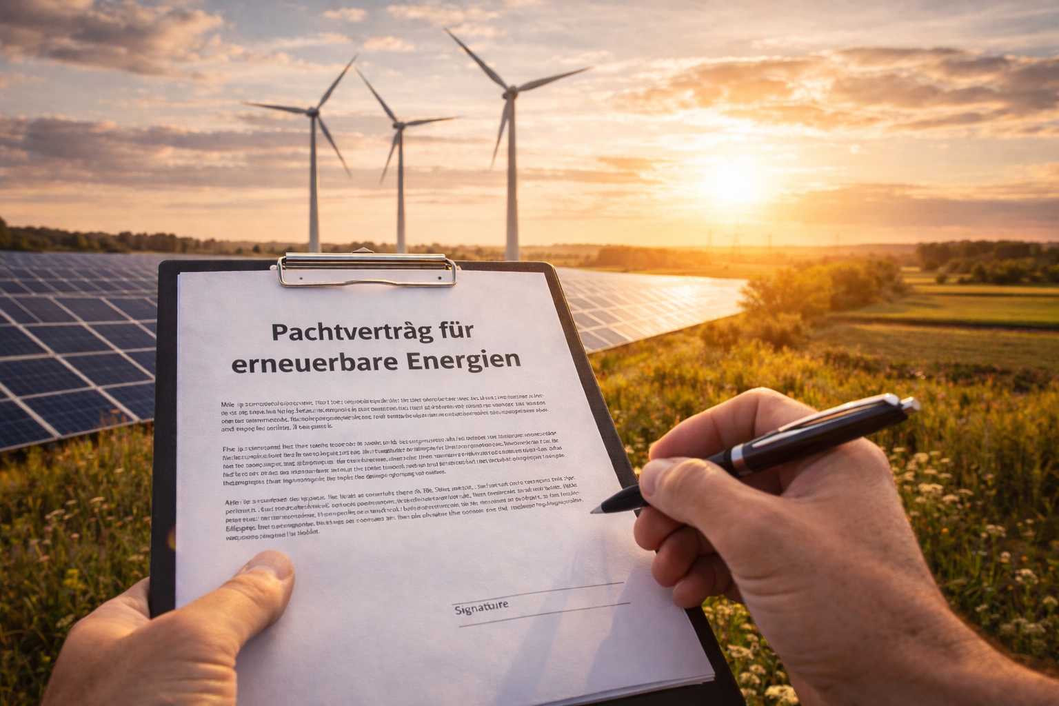 Pachtverträge für erneuerbare Energien